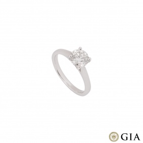 White Gold Round Brilliant Diamond Ring 1.31ct I/VS2 XXX